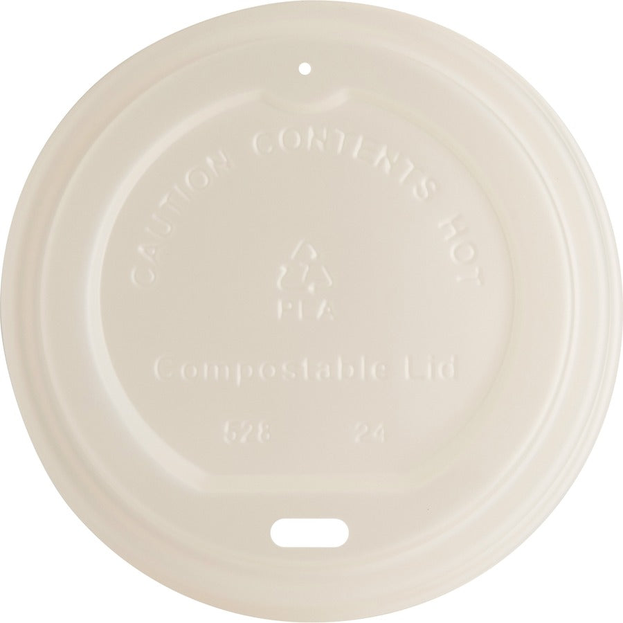 Genuine Joe Vented Hot Cup Lid - Polystyrene - 50 / Pack - White