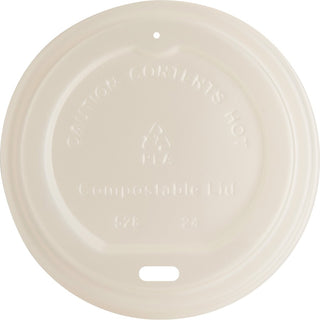 Genuine Joe Vented Hot Cup Lid - Polystyrene - 50 / Pack - White
