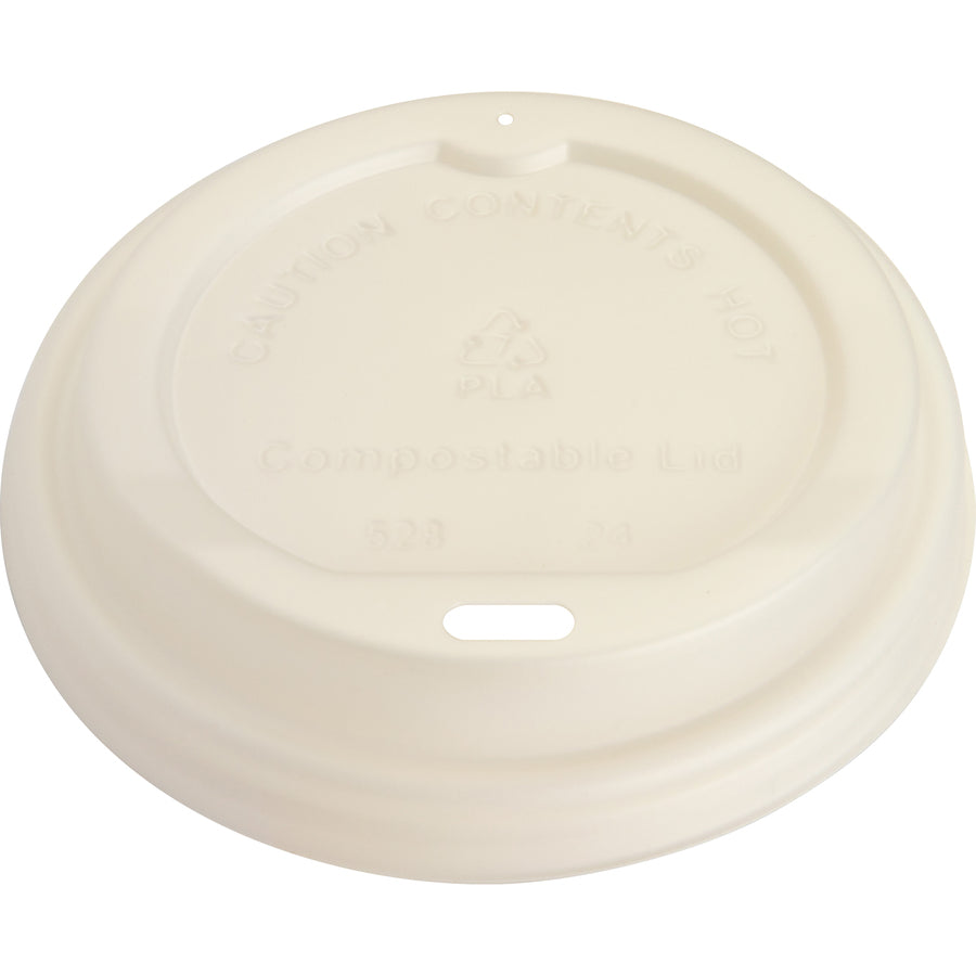 Genuine Joe Vented Hot Cup Lid - Polystyrene - 50 / Pack - White - 