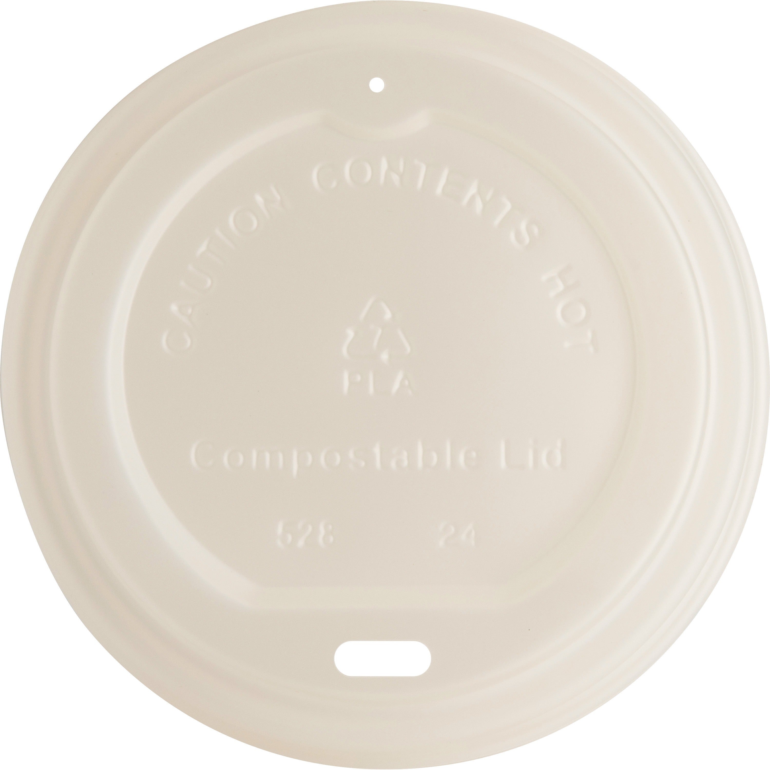 Genuine Joe Vented Hot Cup Lid - Polystyrene - 50 / Pack - White - 