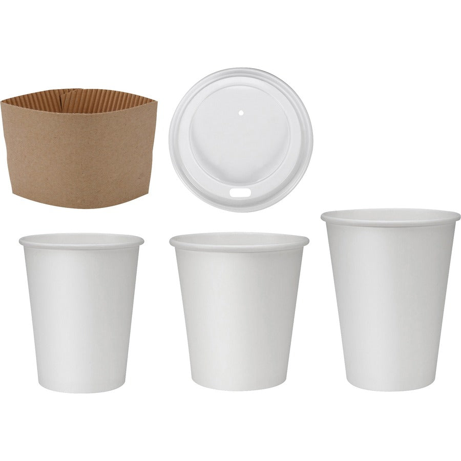 Genuine Joe 10 oz Eco-friendly Paper Cups - 50 / Pack - White - Paper - Coffee, Tea, Hot Chocolate - 