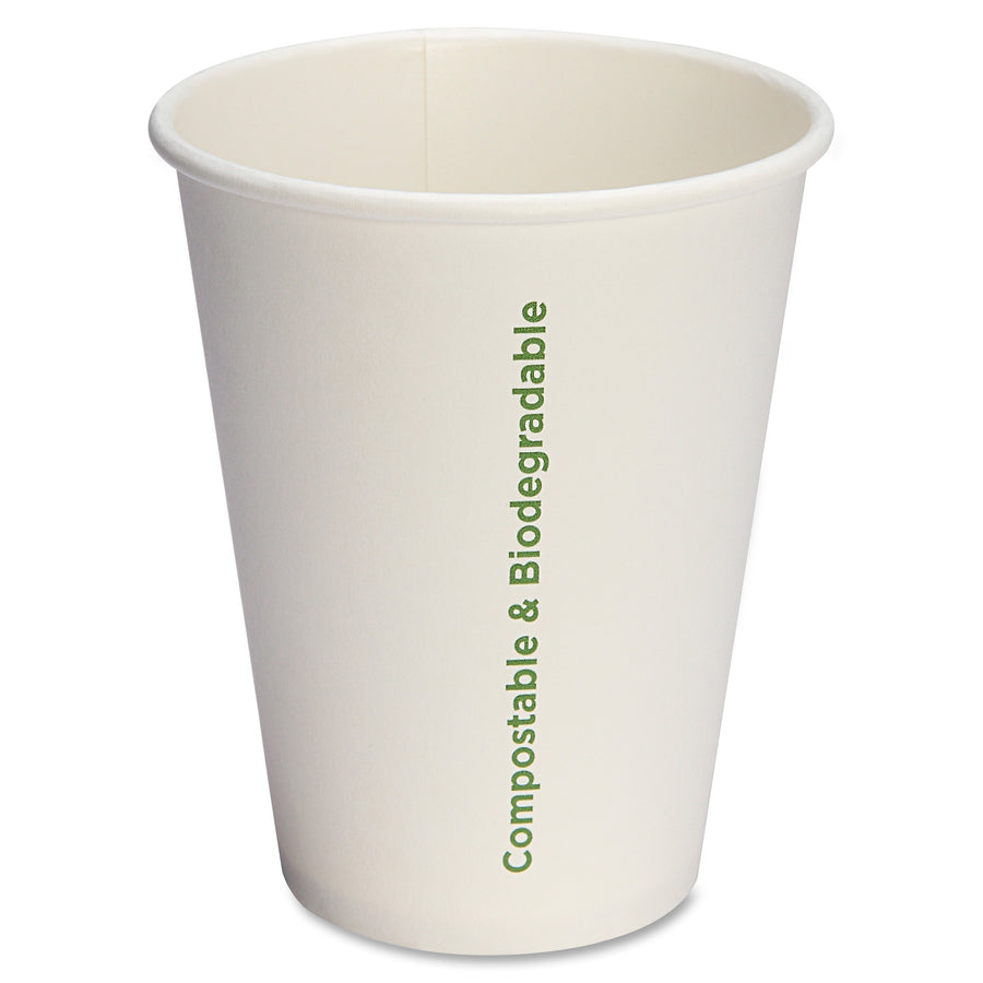 Genuine Joe 12 oz Eco-friendly Paper Cups - 50 / Pack - White - Paper - 