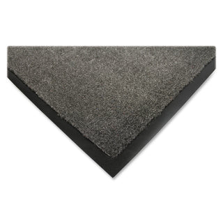 Genuine Joe Silver Series Indoor Entry Mat - Building, Carpet, Hard Floor - 10 ft Length x 36" Width - Plush - Charcoal - 1Each - 