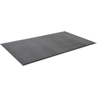 Genuine Joe Silver Series Indoor Entry Mat - Building, Carpet, Hard Floor - 10 ft Length x 36" Width - Plush - Charcoal - 1Each - 