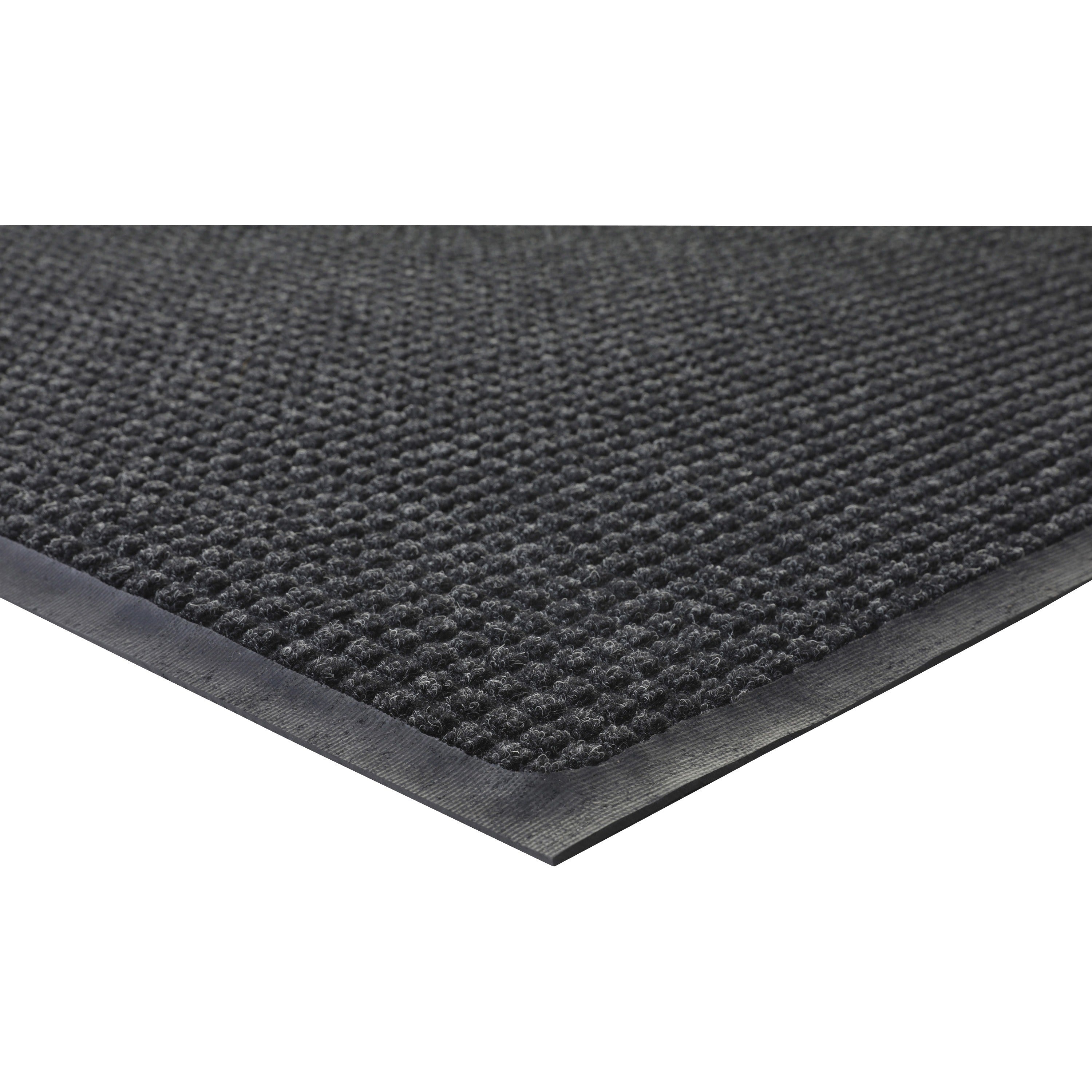 Genuine Joe Waterguard Floor Mat - Floor - 10 ft Length x 36" Width - Rectangular - Rubber - Charcoal - 1Each - 