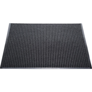 Genuine Joe Waterguard Floor Mat - Floor - 10 ft Length x 36" Width - Rectangular - Rubber - Charcoal - 1Each - 