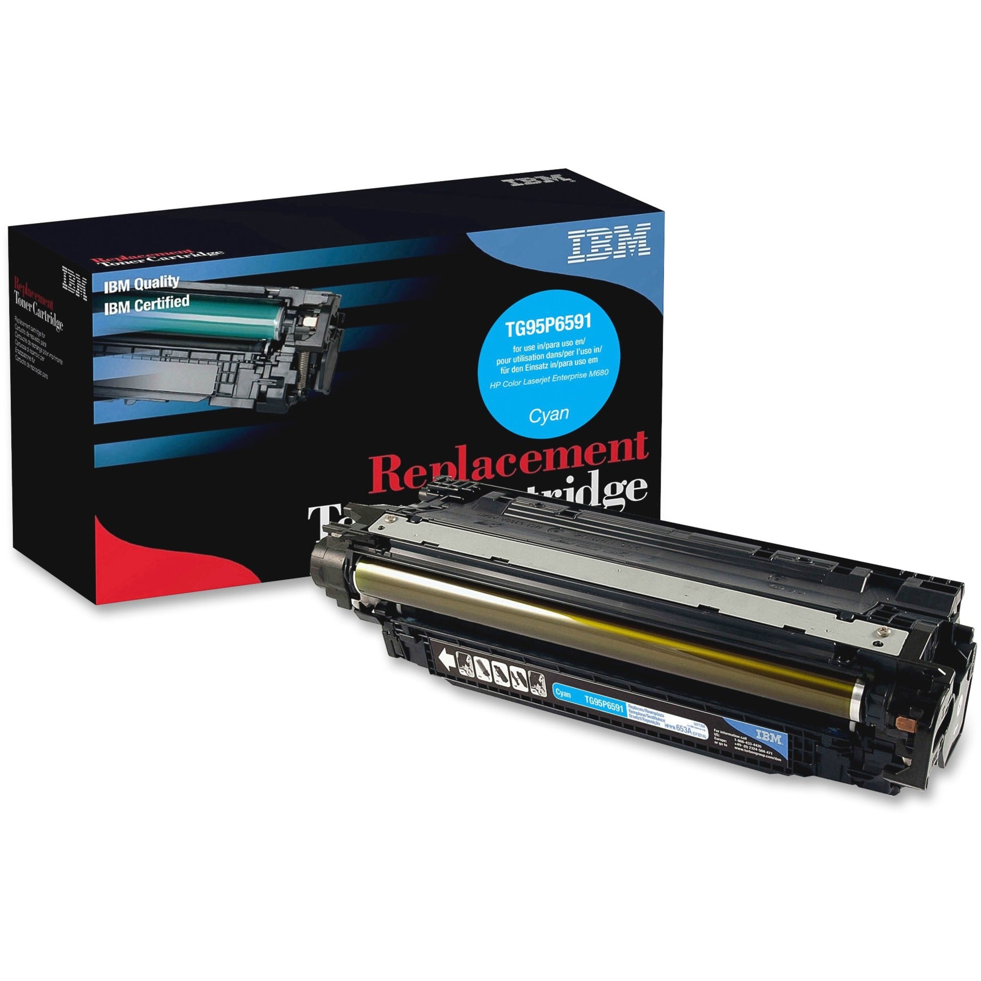 IBM Remanufactured Laser Toner Cartridge - Alternative for HP 653A (CF321A) - Cyan - 1 Each - 16500 Pages - 
