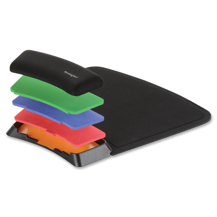 Kensington SmartFit Mouse Pad - 10.38" x 10.25" Dimension - Black - Gel, Fabric - 1 Pack - 
