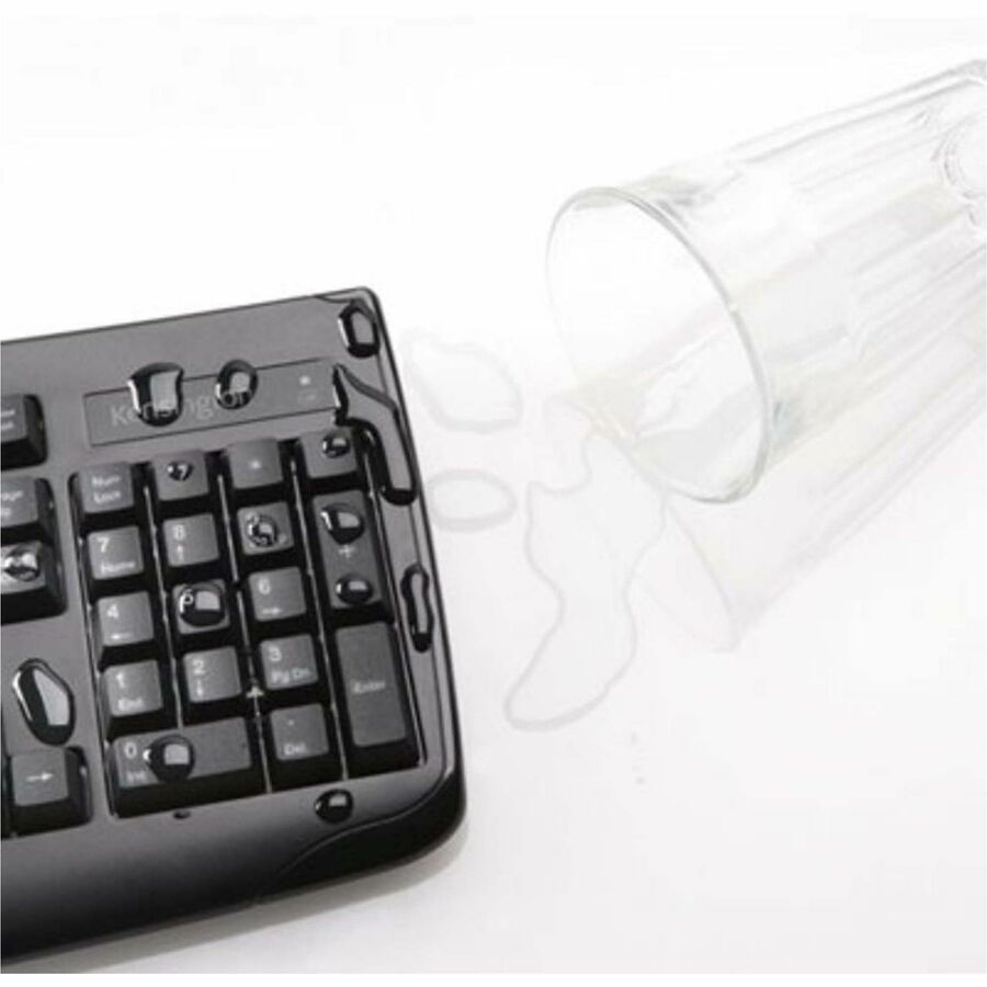 Kensington Pro Fit Wireless Desktop Set - USB Wireless Bluetooth - Black - USB Wireless Bluetooth - Laser - 1000 dpi - 2 Button - Scroll Wheel - QWERTY - Black - Symmetrical - AA, AAA - Compatible with Computer, Notebook - 1 Pack