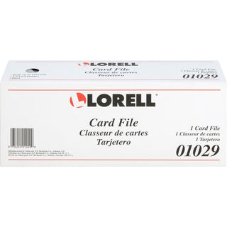 Lorell Desktop Business Card File - 650 Card Capacity - Black, Smoke