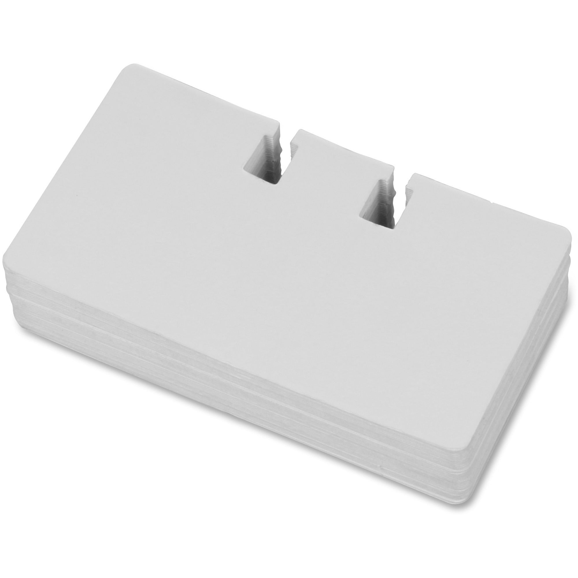 Lorell Desktop Rotary Card File Refills - For 4" x 2.13" Size Card - White - 
