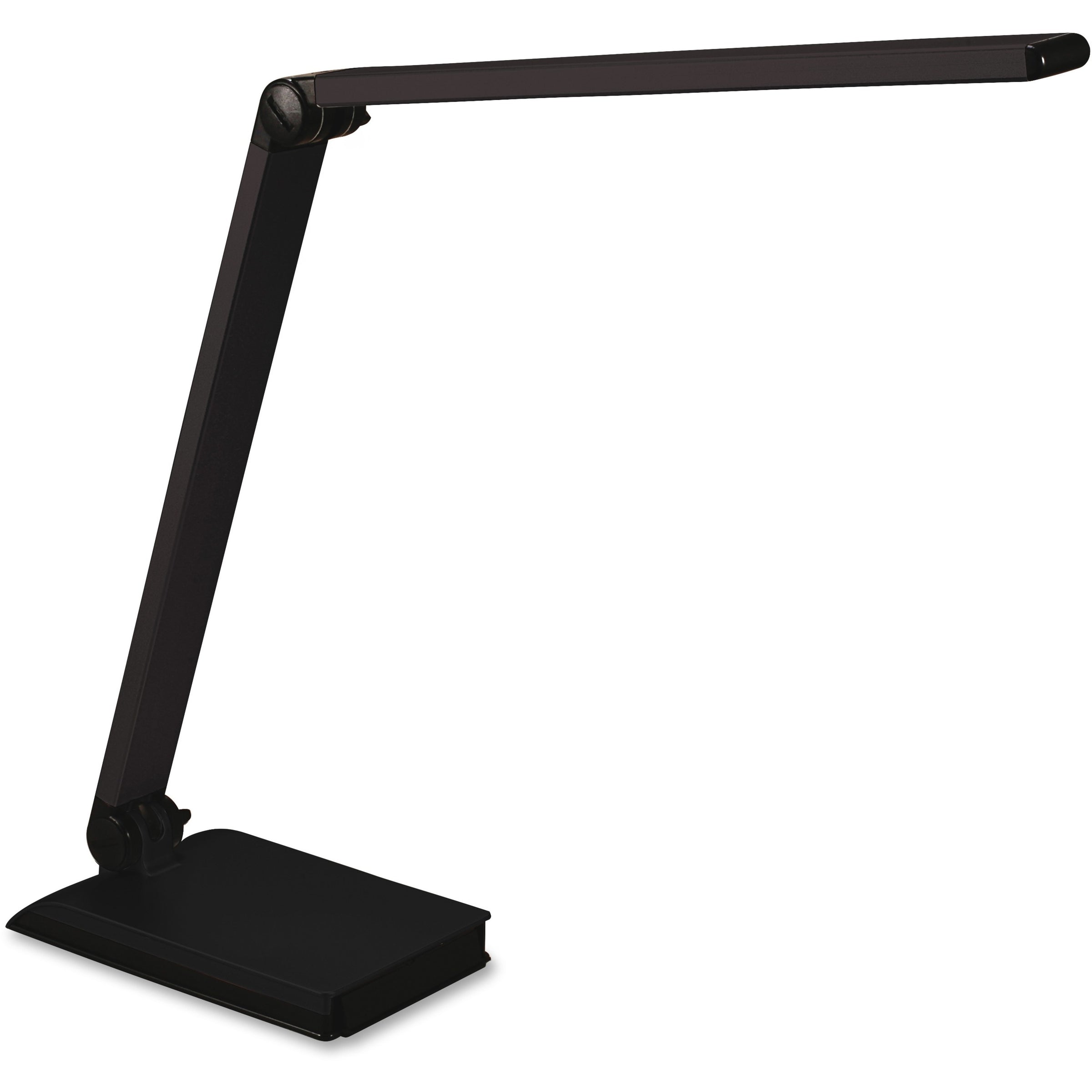 Lorell 8-watt SMD LED Task Light - 8 W LED Bulb - USB Charging, Dimmable - Aluminum, Plastic - Desk Mountable - Black - for Desk, Table, Indoor - 