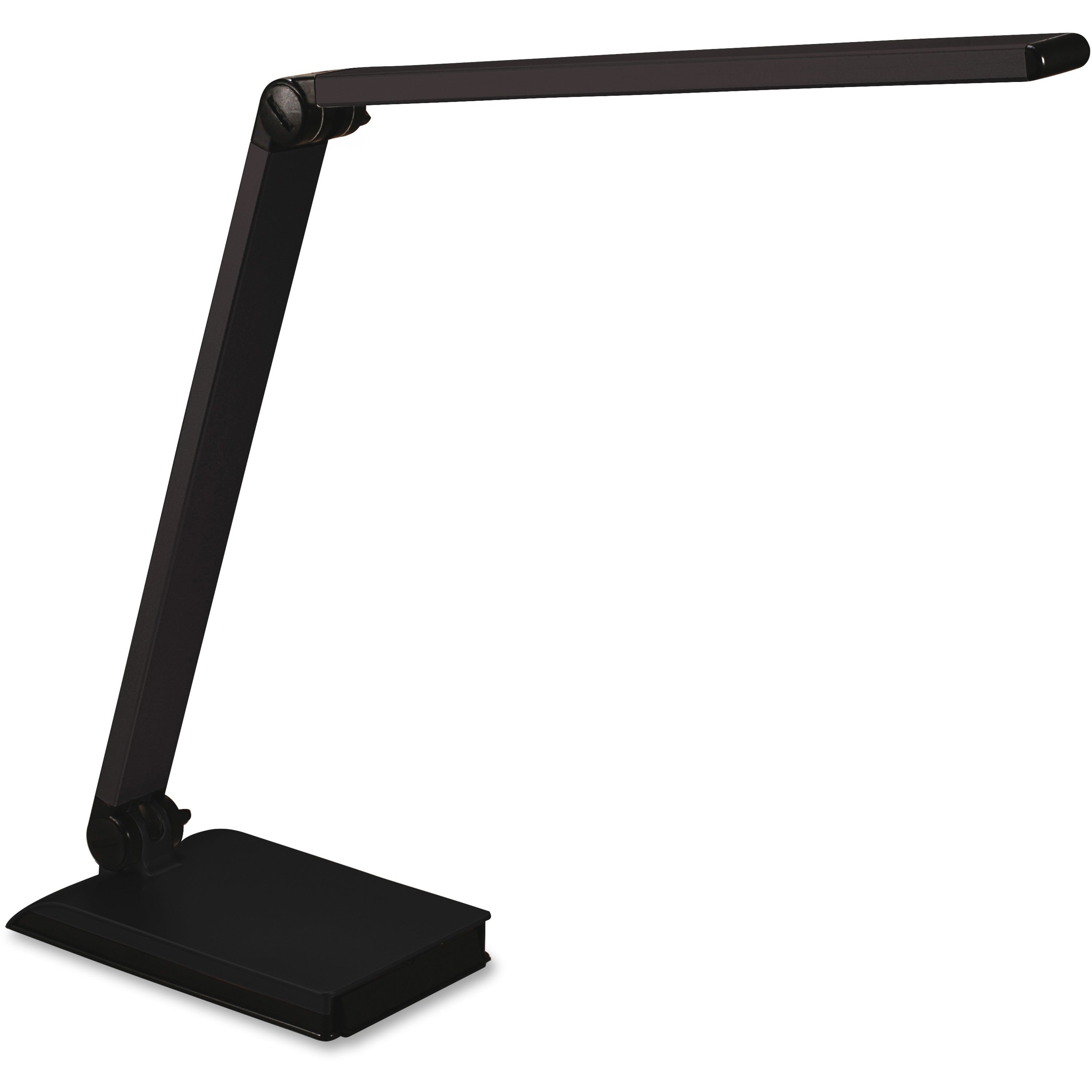 Lorell 8-watt SMD LED Task Light - 8 W LED Bulb - USB Charging, Dimmable - Aluminum, Plastic - Desk Mountable - Black - for Desk, Table, Indoor - 
