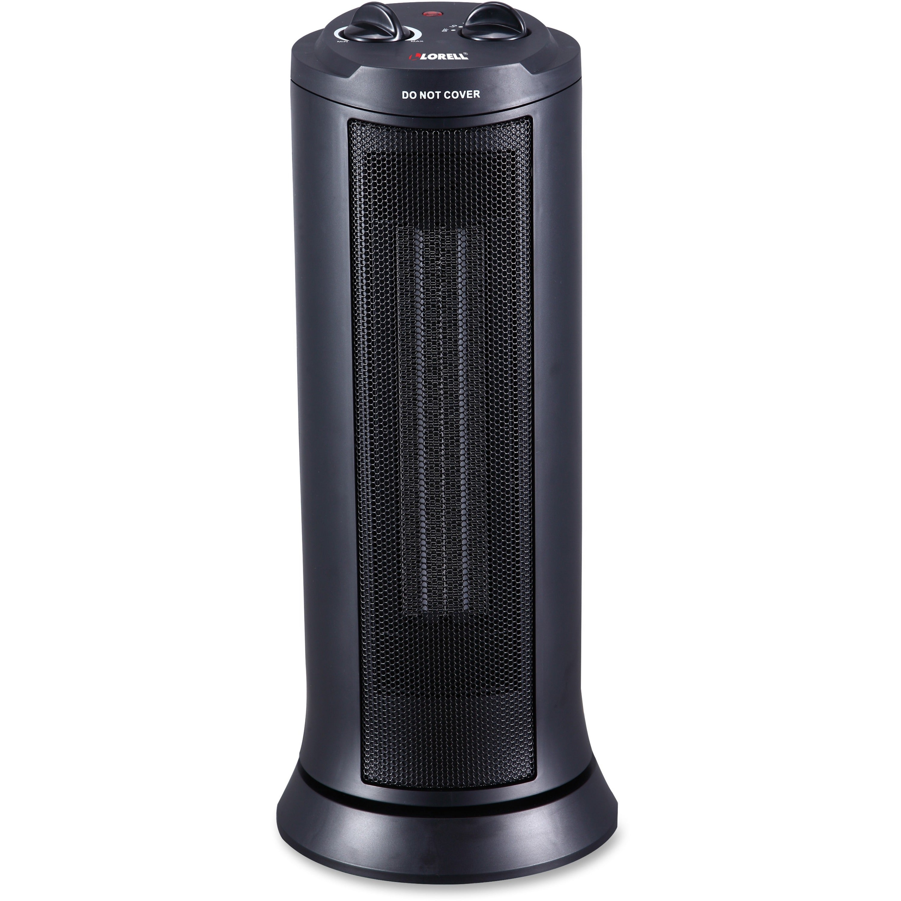 Lorell 17" Ceramic Tower Heater - Ceramic - Electric - Electric - 800 W to 1500 W - 2 x Heat Settings - 100 Sq. ft. Coverage Area - 1500 W - Indoor - Tower - Black - 