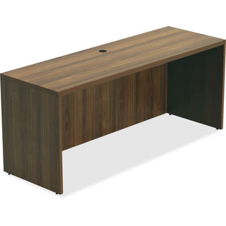 Lorell Chateau Series Credenza - 59" x 23.6"30" Credenza, 1.5" Top - Reeded Edge - Material: P2 Particleboard - Finish: Walnut, Laminate - Durable, Grommet, Cord Management, Modesty Panel - For Office