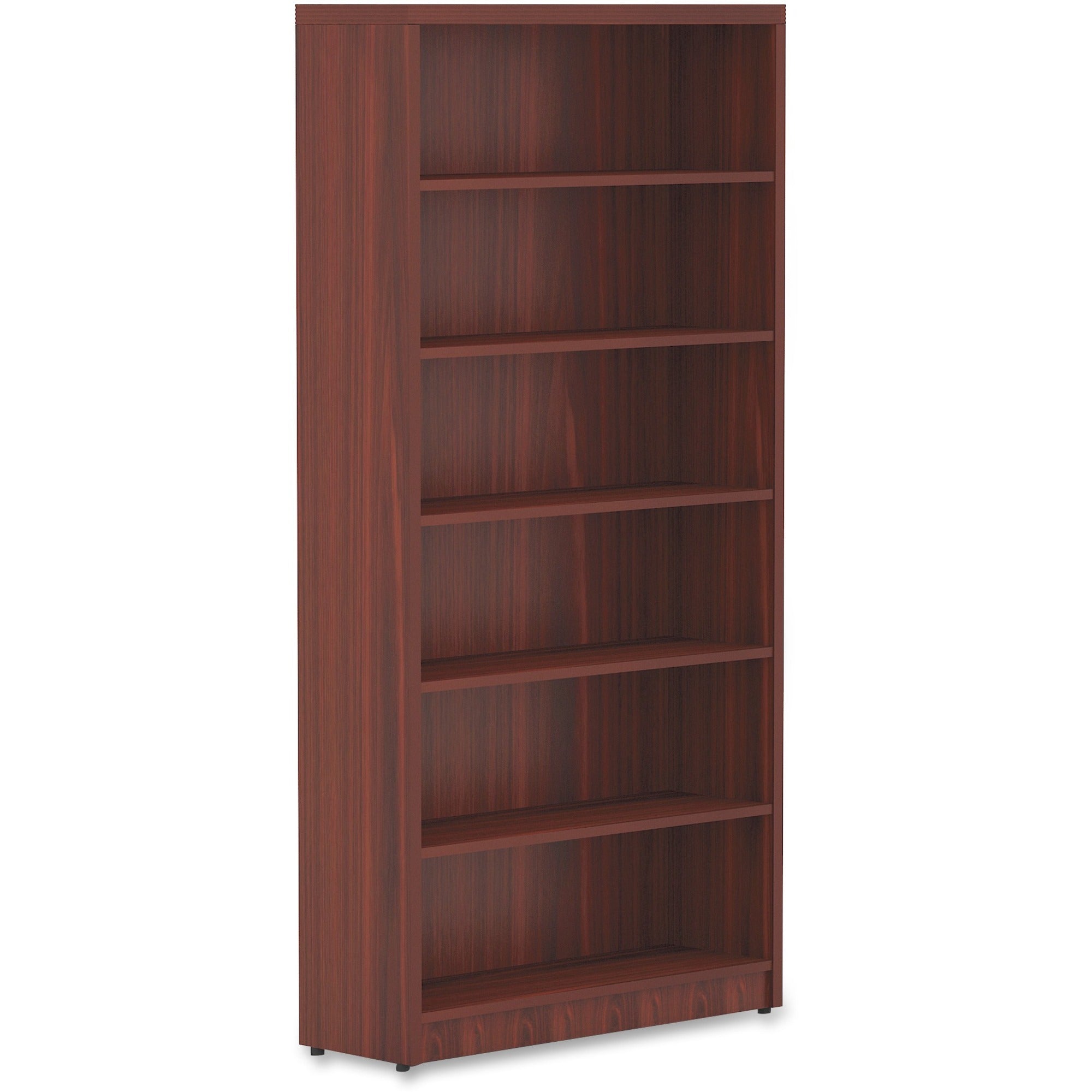 Lorell Chateau Series Bookshelf - 1.5" Top, 36" x 11.6"72.5" Bookshelf - 6 Shelve(s) - Reeded Edge - Material: P2 Particleboard - Durable, Sturdy - For Office, Book - 
