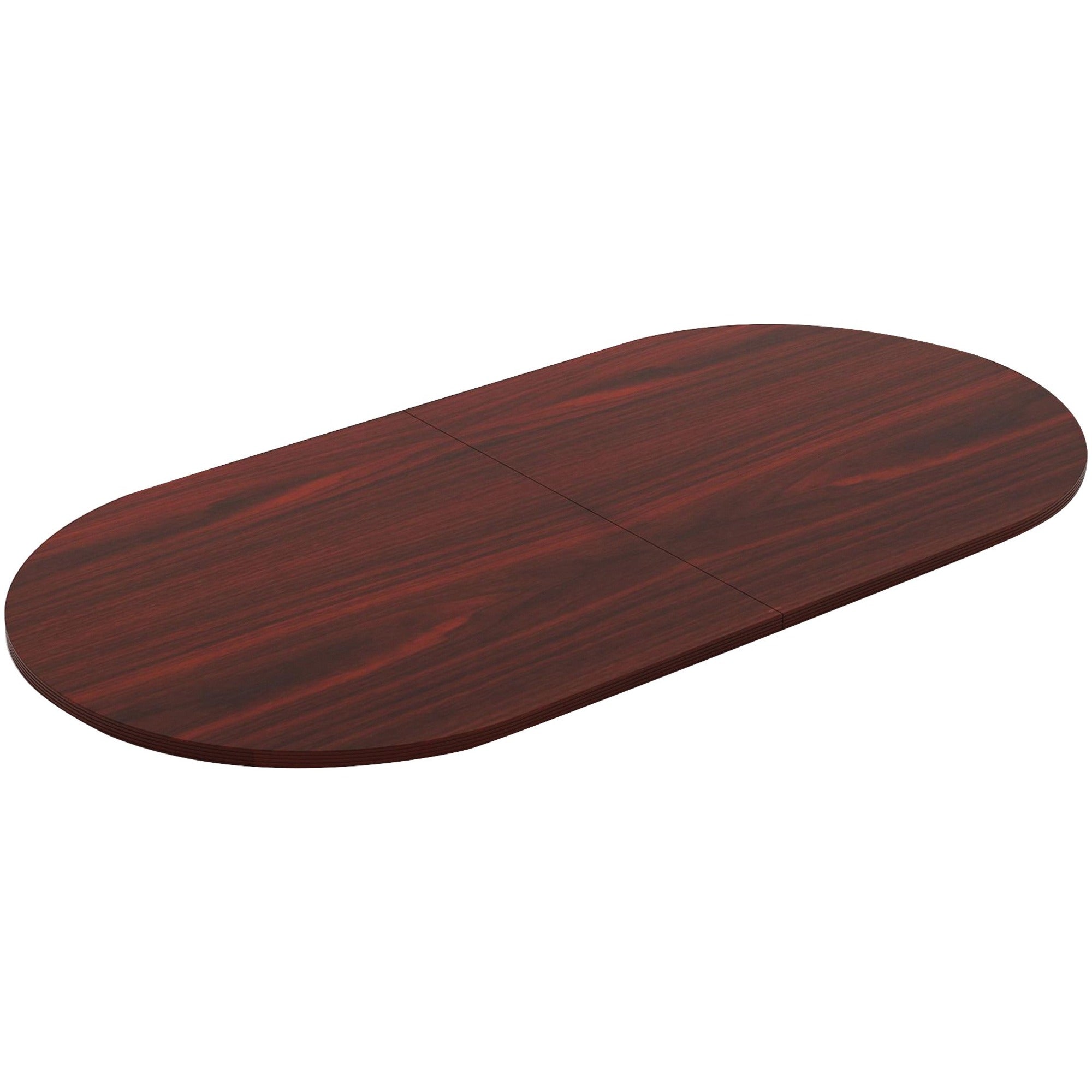 Lorell Chateau Series 8' Oval Conference Tabletop - 94.5" x 47.3"1.4" - Reeded Edge - Material: P2 Particleboard - Finish: Mahogany Laminate - Durable - For Meeting - 