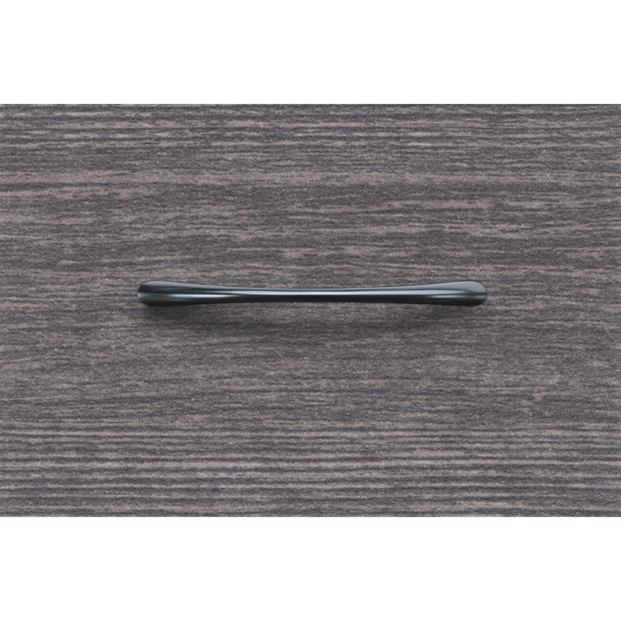 Lorell Chateau Series Laminate Drawer Transitional Pulls - Transitional - 4.5" Width x 0.4" Depth x 1" Height - Aluminum Alloy - Black