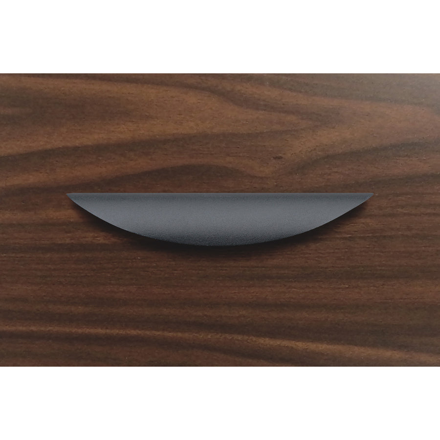 Lorell Chateau Series Laminate Drawer Traditional Pulls - Traditional - 6.4" Width x 1.1" Depth x 0.6" Height - Aluminum Alloy - Black - 