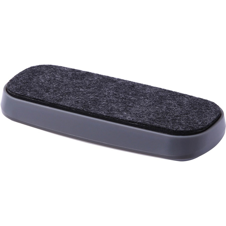 Lorell Rare Earth Magnet Board Eraser - Magnetic - Black, White - Plastic - 1Each