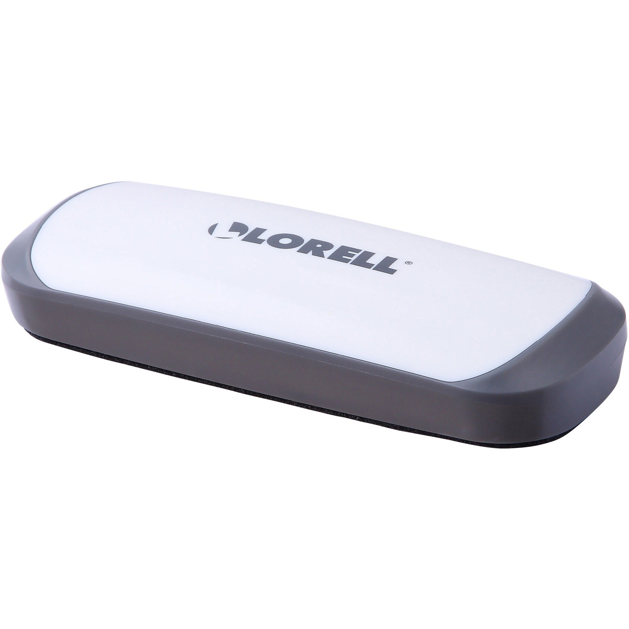 Lorell Rare Earth Magnet Board Eraser - Magnetic - Black, White - Plastic - 1Each - 