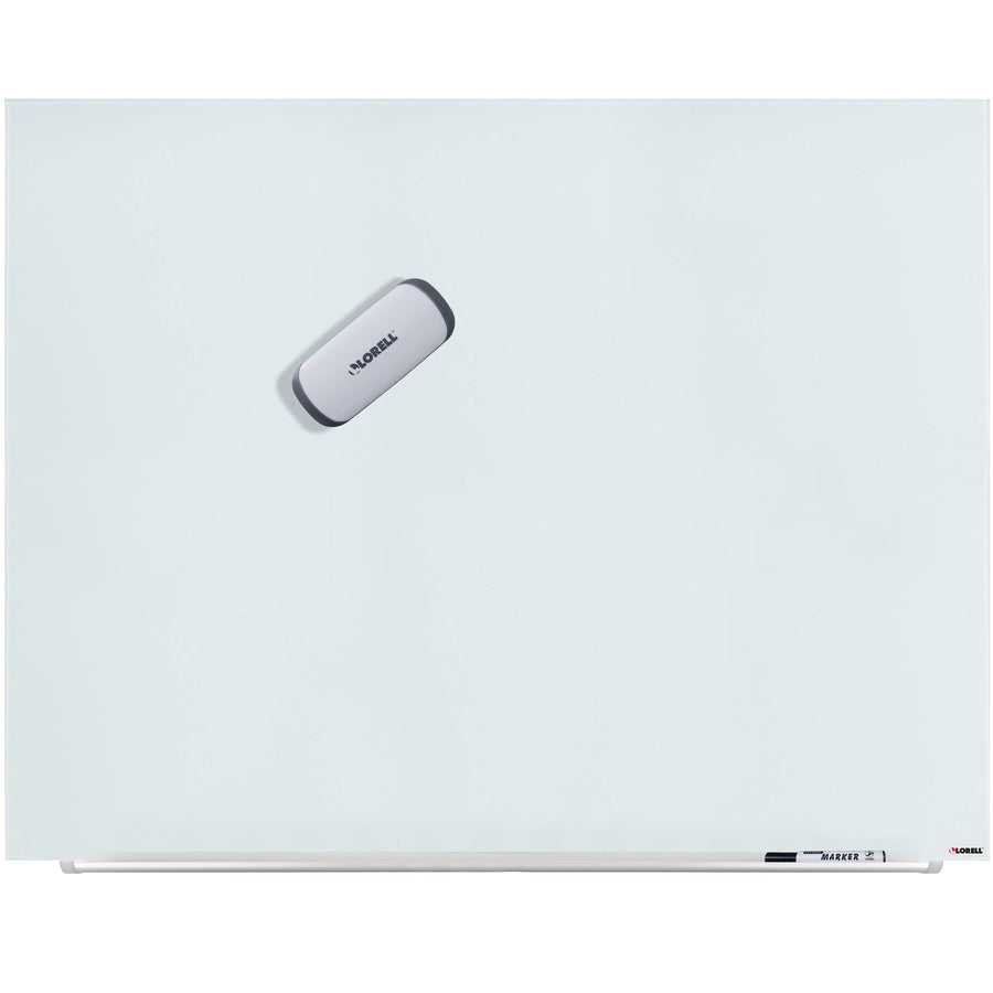 Lorell Rare Earth Magnet Board Eraser - Magnetic - Black, White - Plastic - 1Each - 