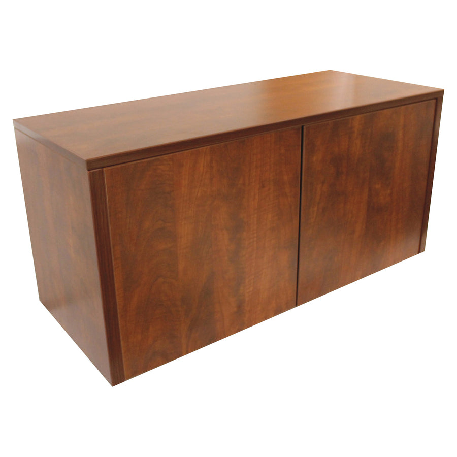 Lorell Essentials/Revelance Series Wall-Mount Hutch - 35.4" x 14.8"16.8" Hutch, 1" Side Panel, 0.6" Back Panel, 0.7" Panel, 1" Bottom Panel - Finish: Mahogany - Back Panel, Edge Banding - For Office - 