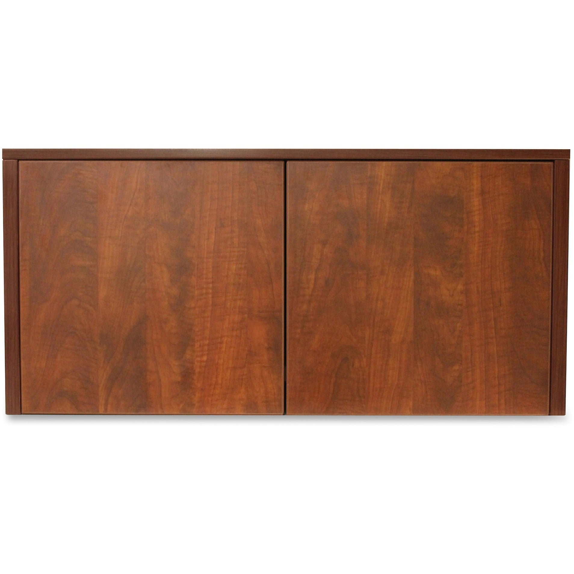 Lorell Essentials/Revelance Series Wall-Mount Hutch - 35.4" x 14.8"16.8" Hutch, 1" Side Panel, 0.6" Back Panel, 0.7" Panel, 1" Bottom Panel - Finish: Mahogany - Back Panel, Edge Banding - For Office - 