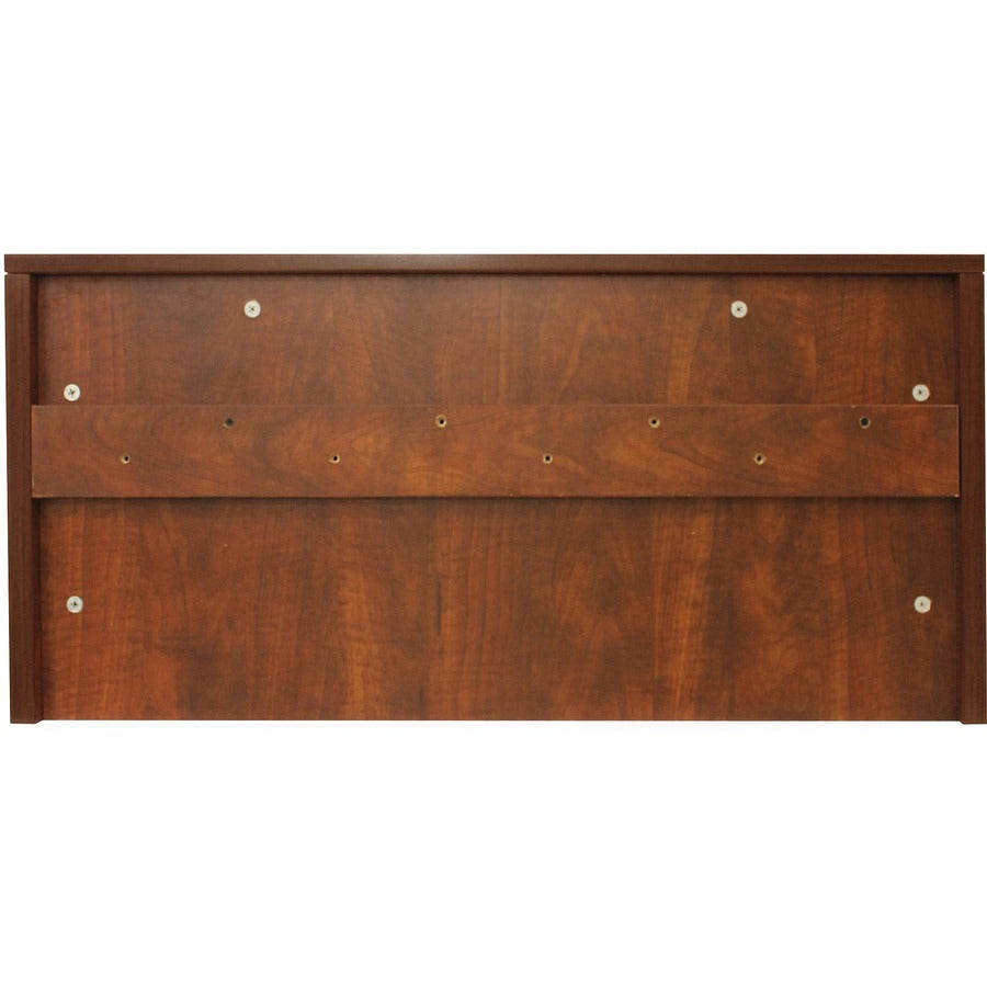 Lorell Essentials/Revelance Series Wall-Mount Hutch - 35.4" x 14.8"16.8" Hutch, 1" Side Panel, 0.6" Back Panel, 0.7" Panel, 1" Bottom Panel - Finish: Mahogany - Back Panel, Edge Banding - For Office
