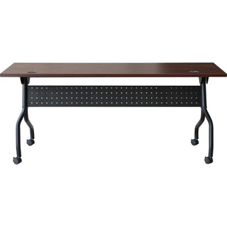 Lorell Flip Top Training Table - For - Table TopRectangle Top - Four Leg Base - 4 Legs x 72" Table Top Width x 23.60" Table Top Depth - 29.50" Height x 28.70" Width x 23.63" Depth - Assembly Required - Cherry - Melamine, Nylon - 1 Each