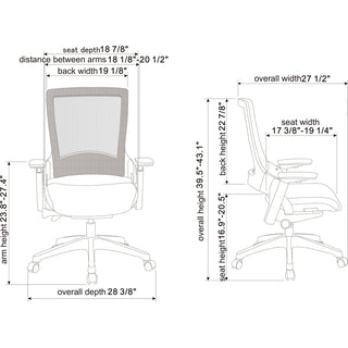 Lorell Serenity Series Executive Multifunction High-back Chair - Leather Seat - Leather Back - High Back - 1 Each
