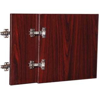 Lorell Essentials/Revelance Series Wall-Mount Hutch Door Kit - 16.6" x 16" x 0.7" x 0.8" - Material: Polyvinyl Chloride (PVC) - Finish: Mahogany