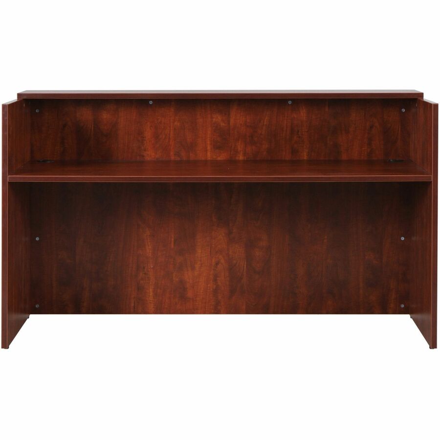 Lorell Essentials Series Front Reception Desk - 1" Top, 35.4" x 70.9"42.5" Desk - Finish: Cherry Laminate - Durable - For Office