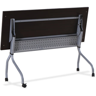 Lorell Espresso/Silver Training Table, Sold as 1 Each