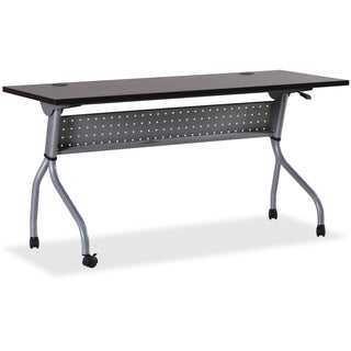 Lorell Espresso/Silver Training Table, Sold as 1 Each