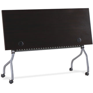 Lorell Espresso/Silver Training Table, Sold as 1 Each