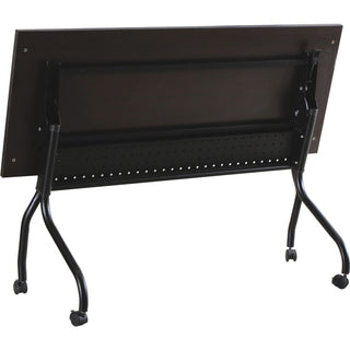 Lorell Flip Top Training Table - For - Table TopRectangle Top - Four Leg Base - 4 Legs x 60" Table Top Width x 23.50" Table Top Depth - 29.50" Height x 59" Width x 23.63" Depth - Assembly Required - Espresso, Black - Melamine, Nylon - 1 Each