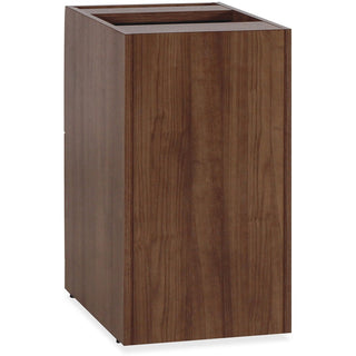 Lorell Essentials Series File/File Fixed File Cabinet - 15.5" x 21.9"28.5" Pedestal, 3.8" - 2 x File Drawer(s) - Finish: Laminate, Walnut - Built-in Hangrail, Ball-bearing Suspension, Mobility - For File, File Folder