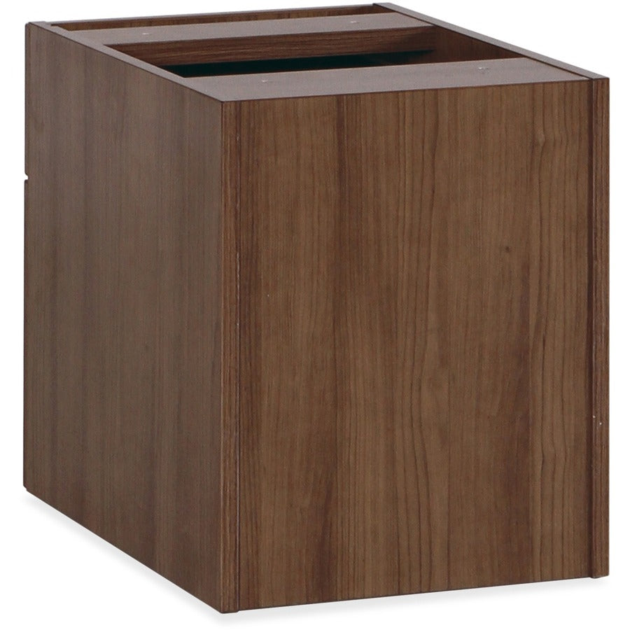 Lorell Essentials Series Box/File Hanging File Cabinet - 15.5" x 21.9"18.9" - 2 x Box, File Drawer(s) - Finish: Walnut Laminate - Built-in Hangrail, Ball Bearing Slides, Lockable, Durable, Adjustable Feet - For Office