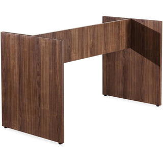 Lorell Essentials 8' Conference Table Base - Two Leg Base - 2 Legs x 49.63" Table Top Width x 23.63" Table Top Depth - 28.50" Height - Laminated, Walnut - P2 Particleboard - 1 Each