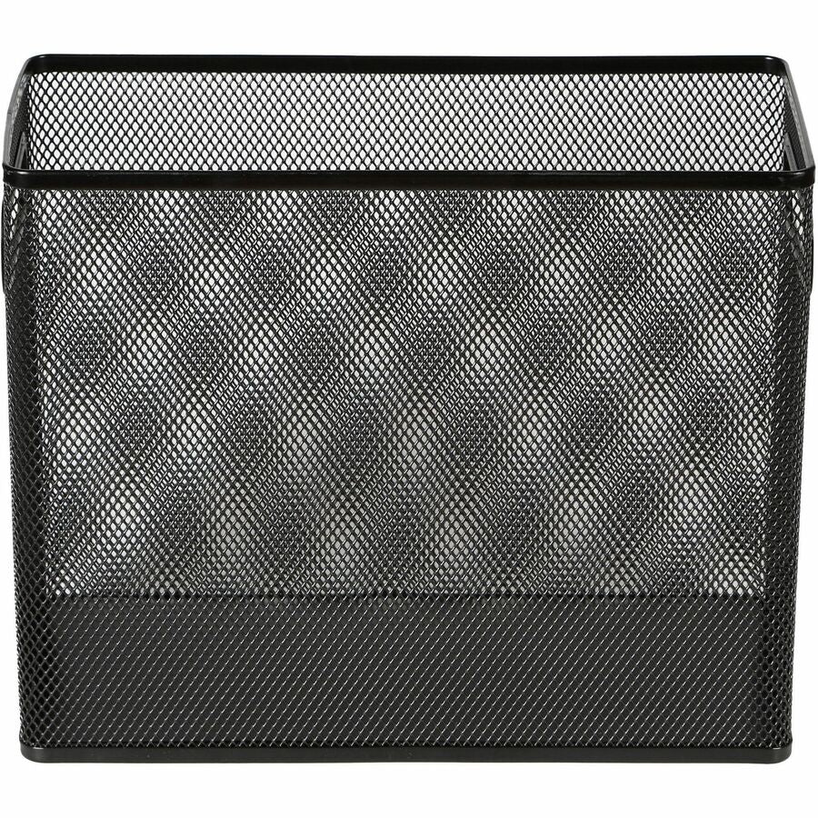 Lorell Mesh Tabletop Hanging File Holder - Black - Steel - 1 Each