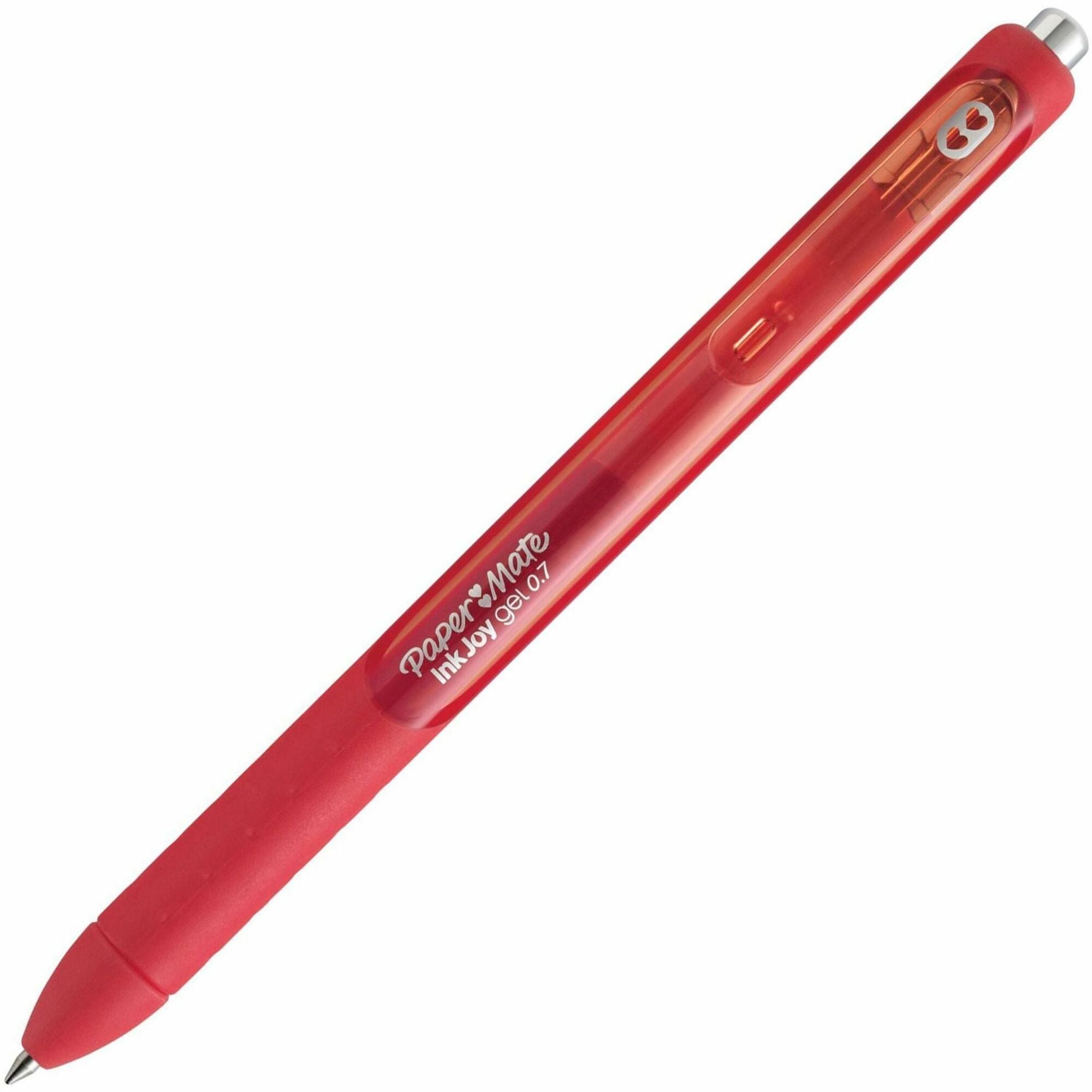 Paper Mate InkJoy Gel Pen - 0.7 mm Pen Point Size - Retractable - Red Gel-based Ink - Red Barrel - 1 Dozen - 