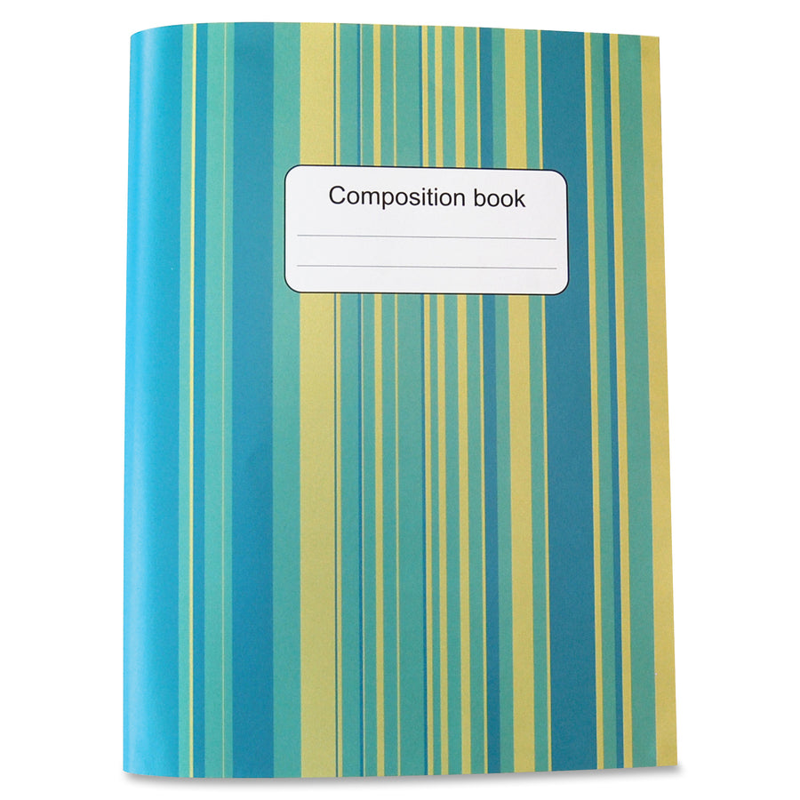 Sparco Composition Books - 80 Sheets - College Ruled - 9.75" x 7.5" - Multi-colored Cover - Sturdy Cover, Durable - 4 / Pack - 
