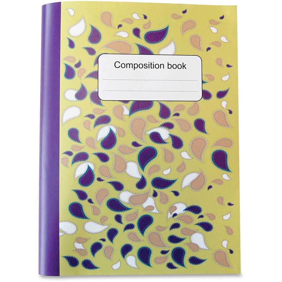 Sparco Composition Books - 80 Sheets - College Ruled - 9.75" x 7.5" - Multi-colored Cover - Sturdy Cover, Durable - 4 / Pack - 