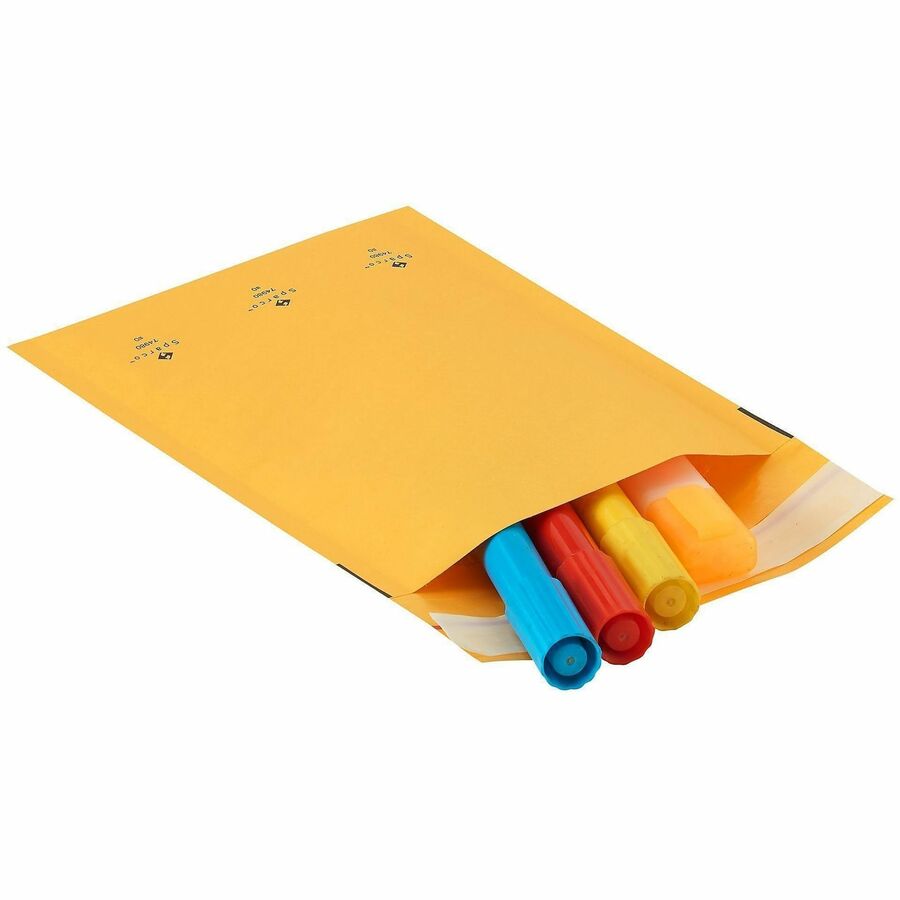 Sparco Size 0 Bubble Cushioned Mailers - Bubble - #0 - 6" Width x 10" Length - Self-sealing - Kraft - 200 / Carton - Kraft