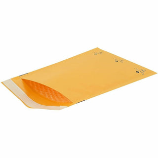 Sparco Size 1 Bubble Cushioned Mailers - Bubble - #1 - 7 1/2" Width x 12" Length - Self-sealing - Kraft - 100 / Carton - Kraft