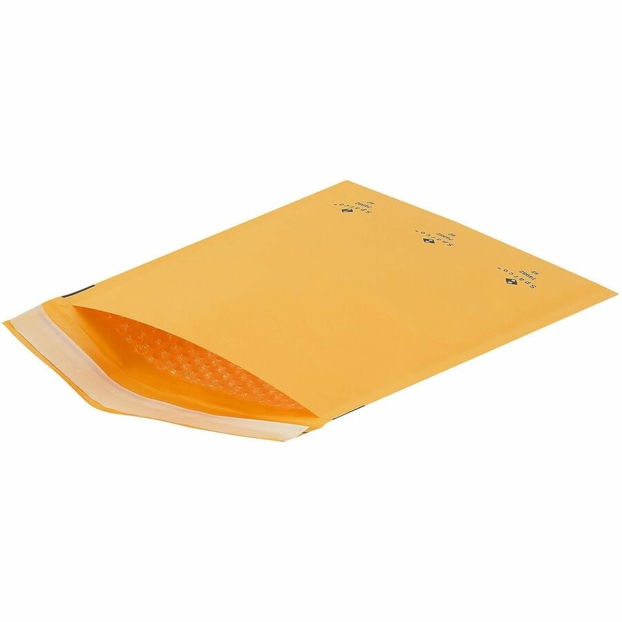 Sparco Size 2 Bubble Cushioned Mailers - Bubble - #2 - 8 1/2" Width x 12" Length - Self-sealing - Kraft - 100 / Carton - Kraft