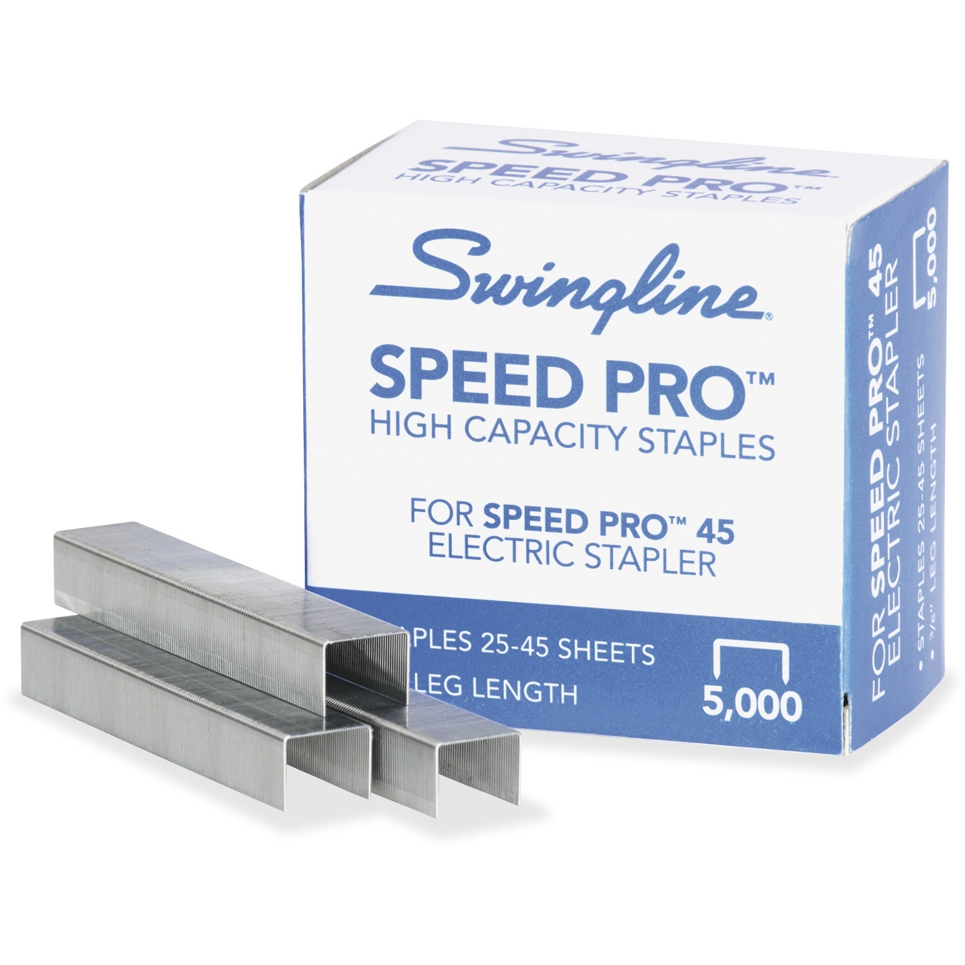 Swingline Speed Pro High-Capacity Staples - 3/8" Leg - Holds 45 Sheet(s) - for Paper5000 / Box - 