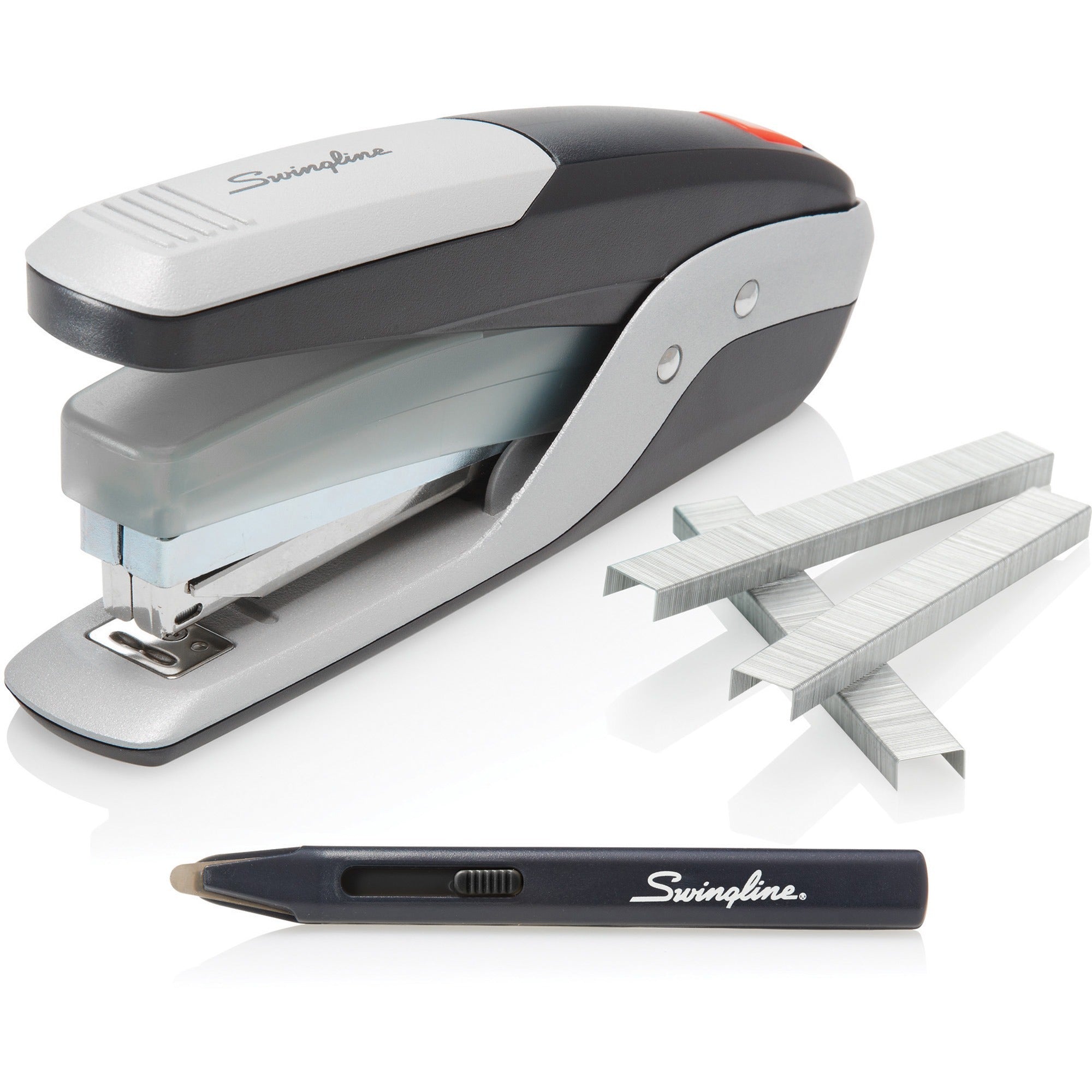 Quick Touch Stapler Value Pack, 28-Sheet Capacity, Black/Silver