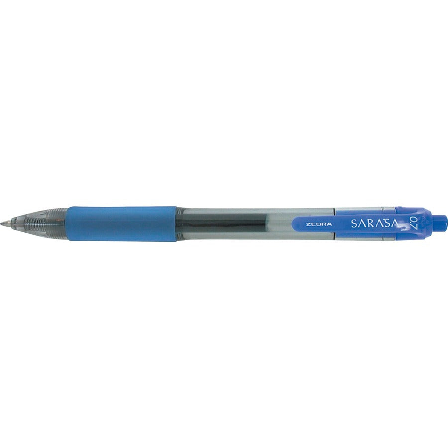 Sarasa Dry Gel X20 Gel Pen, Retractable, Medium 0.7 mm, Blue Ink, Clear/Blue Barrel, 36/Pack